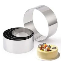 5pcs stainless steel mousse cake ring mold 3d baking dessert cakes cutter tools circle round mould bakeware forms accessories