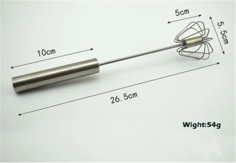 Ручной самоповорачивающийся Миксер для яиц из нержавеющей стали Miracle Push Magic