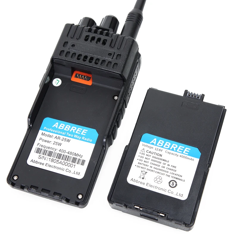 ABBREE AR-25W UHF 400-480 МГц выходная мощность 25 Вт 10 5 Диапазон км рация 37 см с высоким