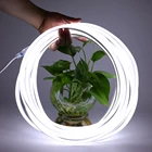 Неоновый гибкий светодиодный светильник AC220V SMD2835, водонепроницаемый гибкий светильник, Вилка питания, уличные праздничные украшения полос, неосветильник s