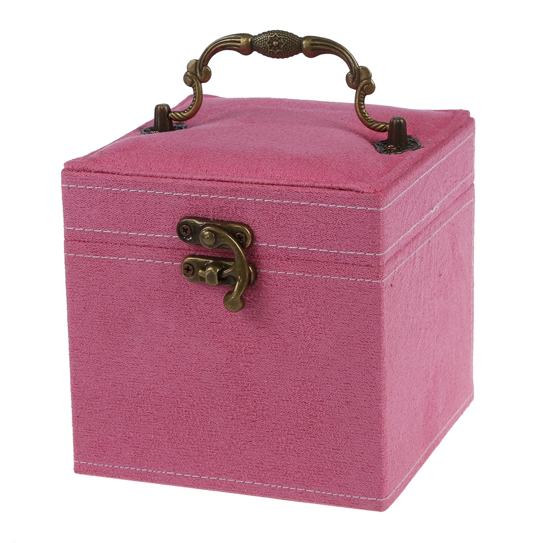 Retro Jewelry Box Case Storage Organizer Makeup with Lock - Pink | Украшения и аксессуары