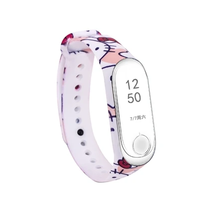 cat Цветной ремешок для mi band 3, аксессуары для mi band 3, сменный Камуфляжный силиконовый ремешок для xiaomi mi 3, умные браслеты - Цвет: cat