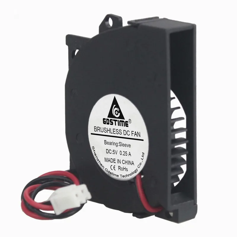 Охлаждающий вентилятор Gdstime DC 5 В, 2 контакта, 50 мм x 40 мм x 10 мм, 5010s, 5 см, 50x40x10 мм, 5 шт.