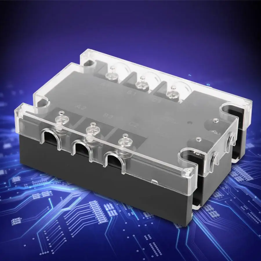 TSR-40AA-H 3-фазный 40A AC-AC твердотельные реле SSR Вход AC90-250V нагрузки AC24-480V Напряжение