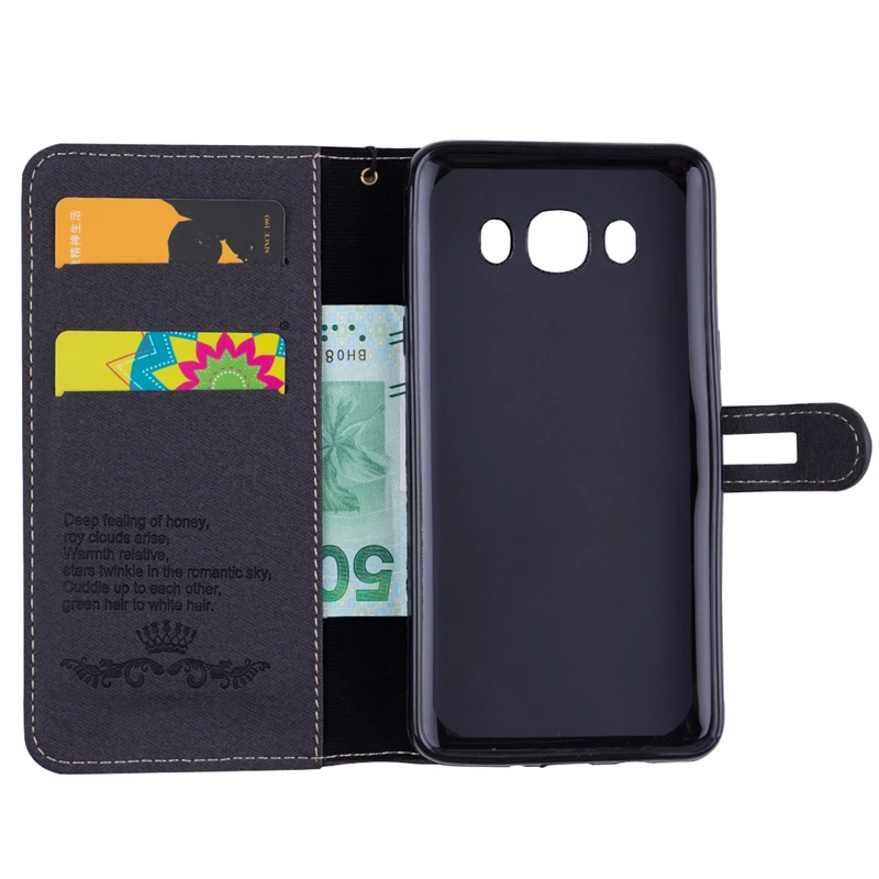 Coque Мода флип чехол для samsung J5 2016 искусственная кожа + силикон бумажник задняя