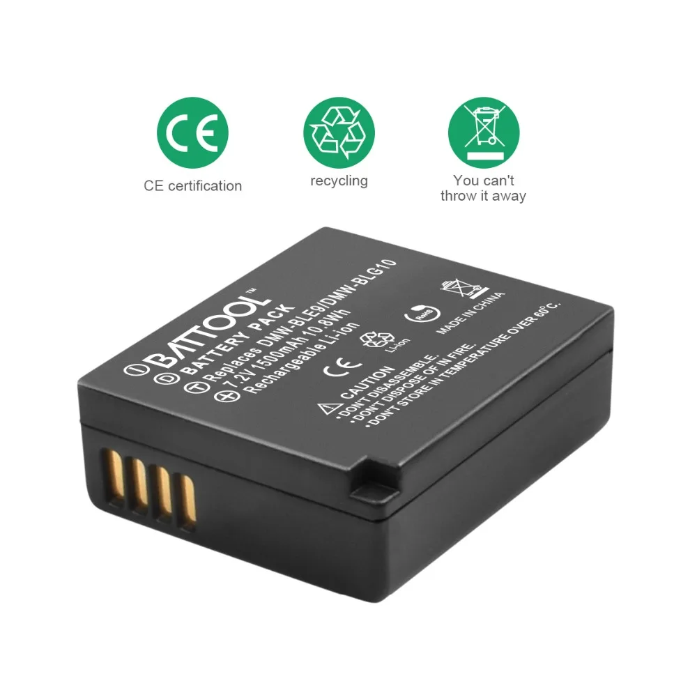 1X DMW-BLG10 BLG10 DMW-BLE9 BLE9 Rechargeable Battery+Battery Charger for Panasonic Lumix DMC GF6 GX7 GF3 GF5 ZS100 ZS60 LX100 |