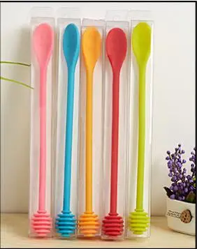 Fast shipping Creative Silicone Spoon Cute Smiling Face Honey Stirring Stick Portable Long Handle Non Slip Mixing Rod Fashion | Дом и сад