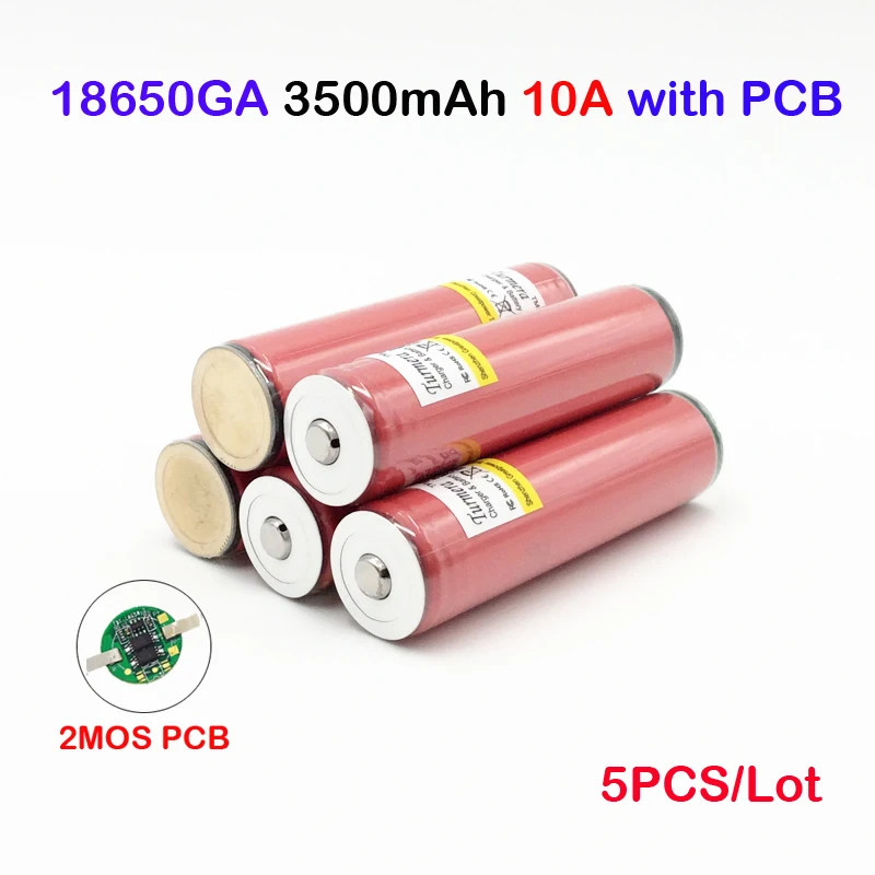Ncr18650ga 3500 мАч для ncr18650ga защищенные 3 6 В 10A плоские перезаряжаемые батареи 18650 батарея NOV10|battery 18650|18650 batteryrechargeable