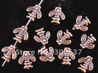 

FREE SHIPPING 420pcs Antiqued copper Cute bee spacer beads A587C