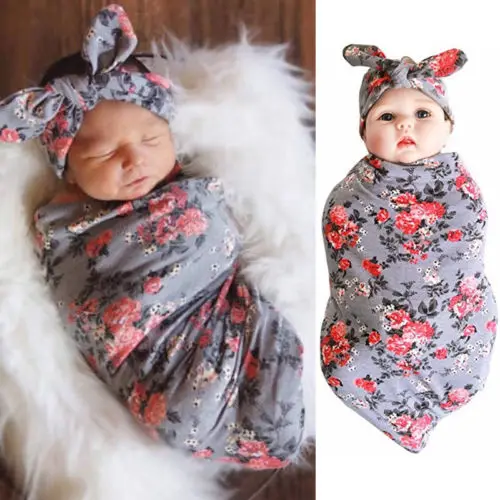 Emmababy 2019 Новинка для малышей с цветочным узором ткань Пеленальное Одеяло спальный