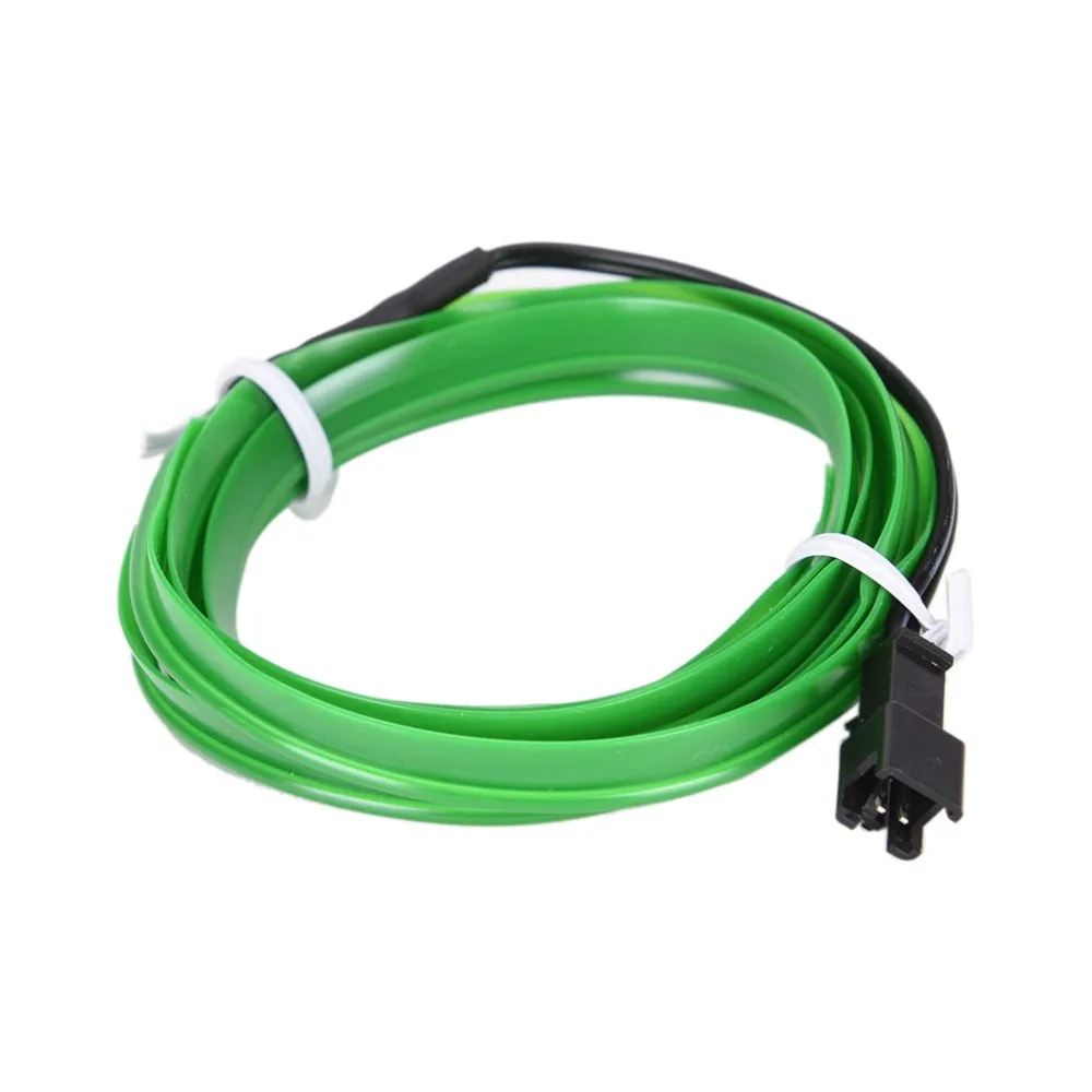AutoEC 1х гибкий неоновый светильник, светящийся el wire 1 м 2 м 3 м 4 м 5 м веревка, плоская светодиодная лента для автомобиля, светильник s# LQ313