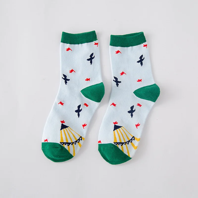 1 шт. модные хлопковые носки для девочек с забавными рисунками из мультфильмов
