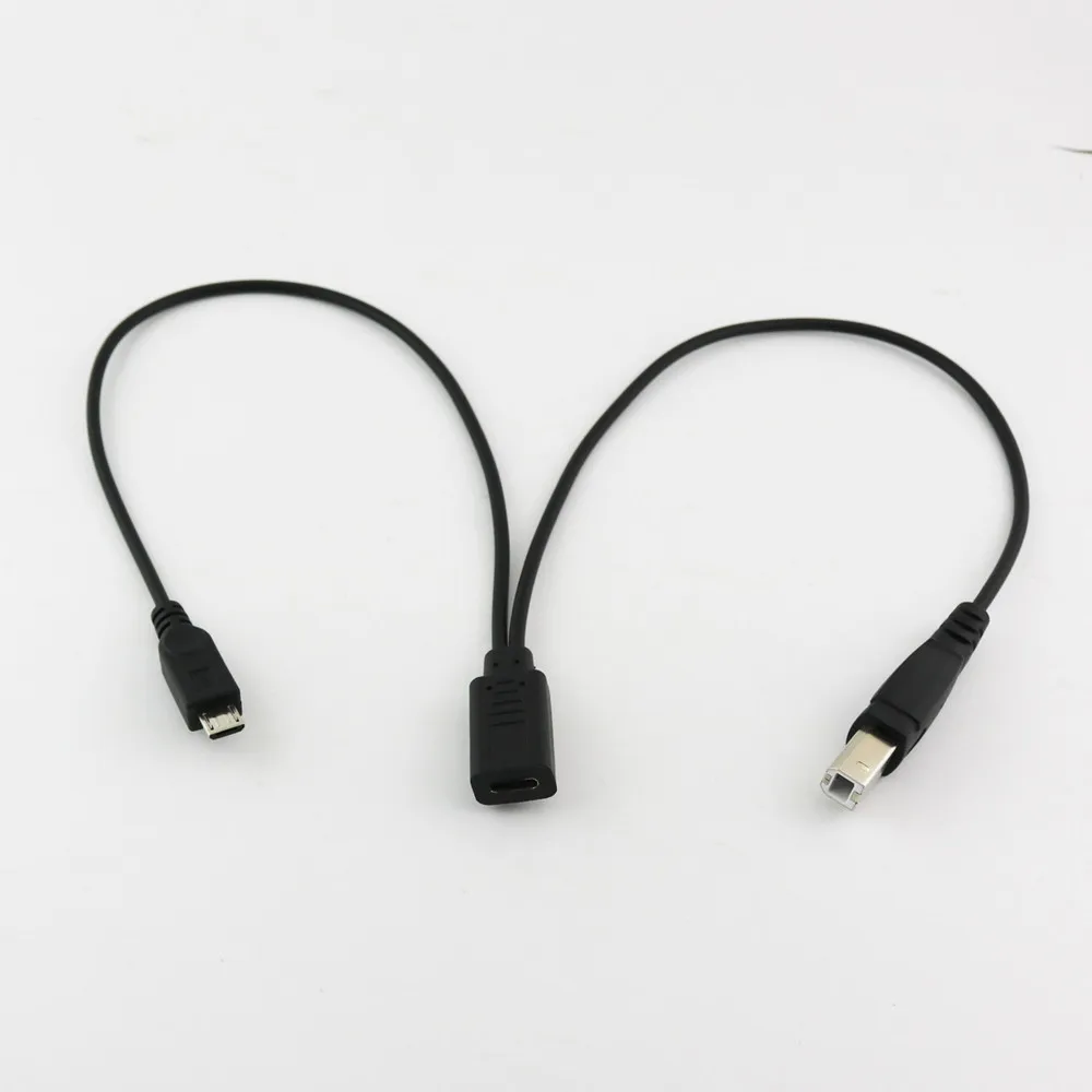 10x USB 3 1 Type C гнездовой к Micro Male и 2 0 B штекер для зарядки данных Y разветвитель