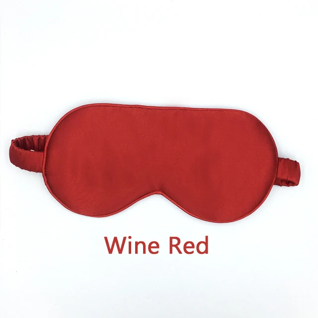 Wine Red Шелковая маска для сна 19 Momme тутового спящего покрытия повязка на глаза бессонница забота о сне экран против света очки Качество - Цвет: Wine Red