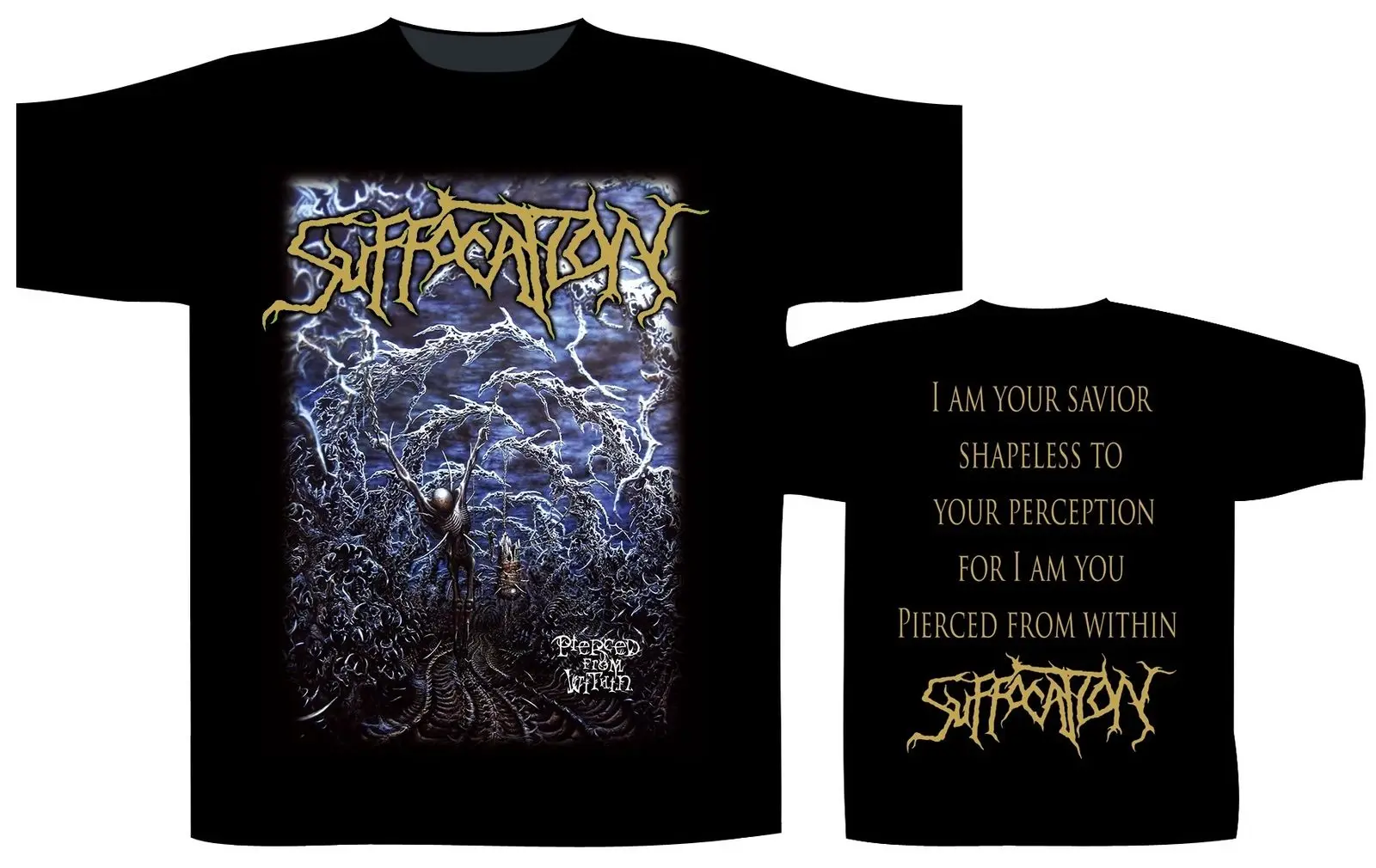 

Suffocation' Pierced from Within' T-shirt - Neuf et officiel Fashion Men Printed T Shirt 2018 Newest Letter Print top tee