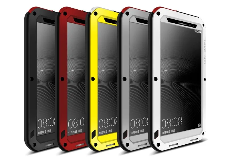 LOVE MEI для Huawei P10 Plus mate 20 Lite mate 8 P9 мощный противоударный грязестойкий водонепроницаемый металлический чехол для телефона стекло