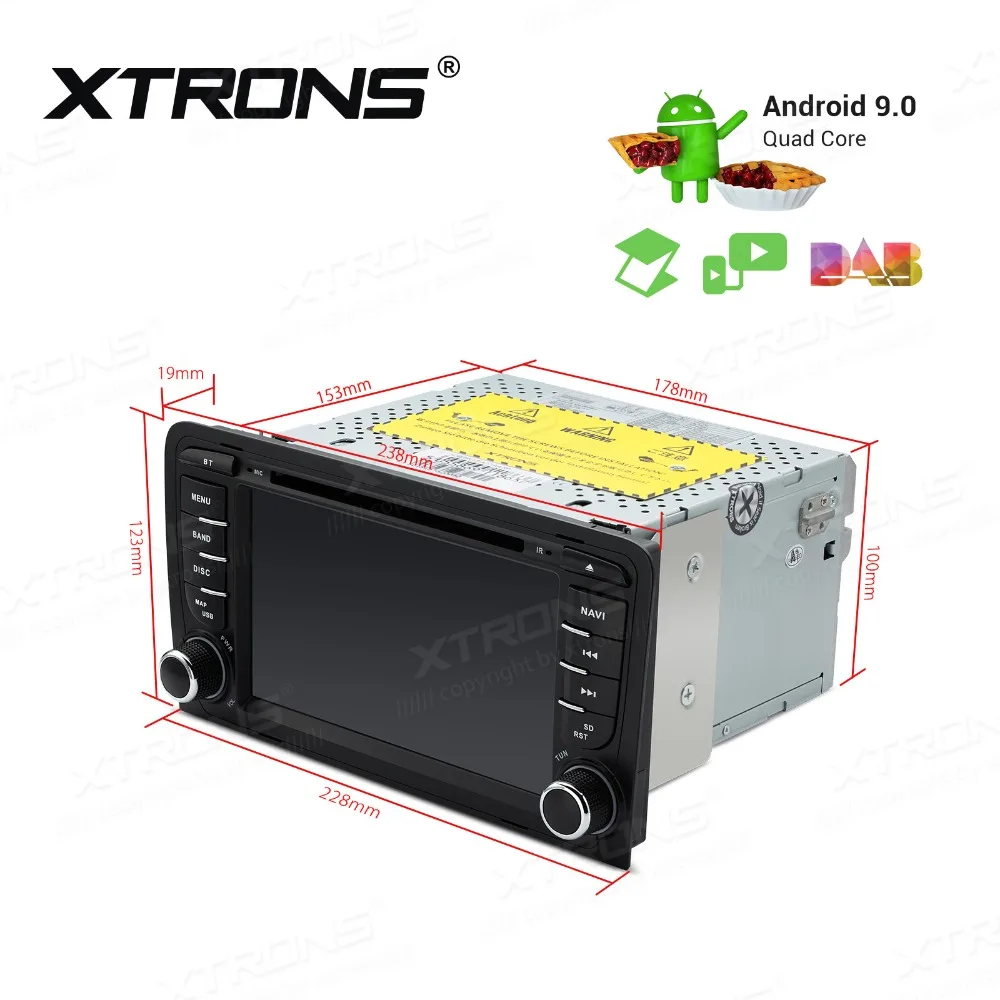 XTRONS 7 &quotAndroid 9 0 автомобильный dvd плеер для Audi A3 8P 2003 2004 2005 2006 2007 2008 2009 2012 S3/RS3 Sportback