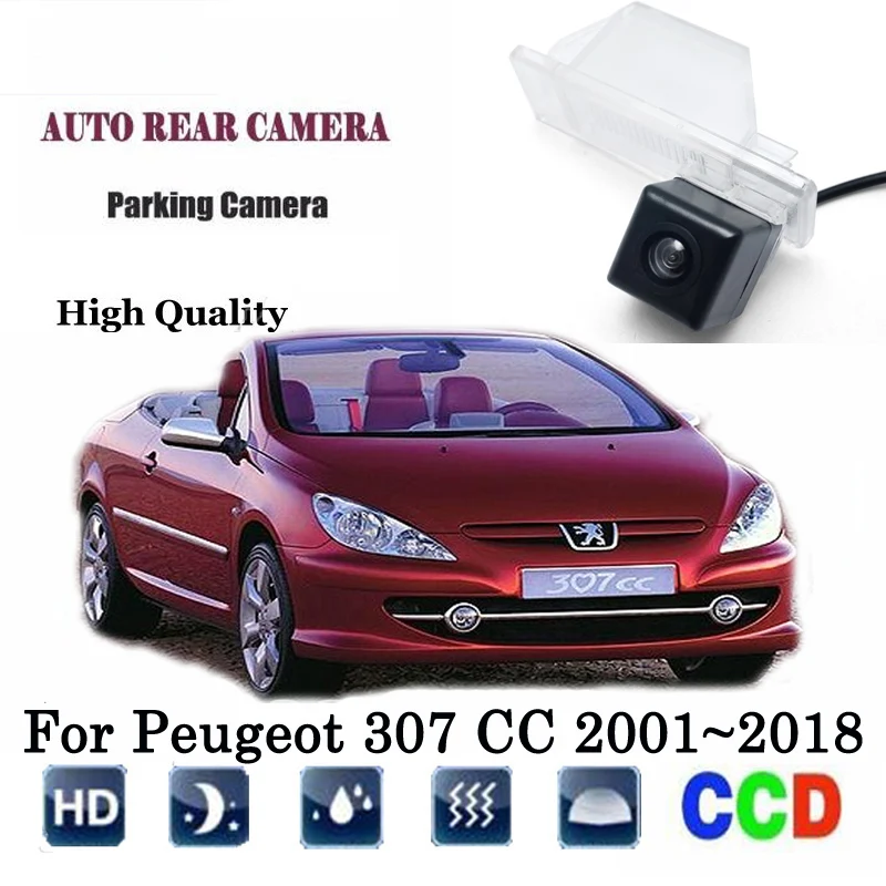 Камера заднего вида для Peugeot 307 CC 2001 ~ 2018 камера вида/CCD ночного видения/резервная