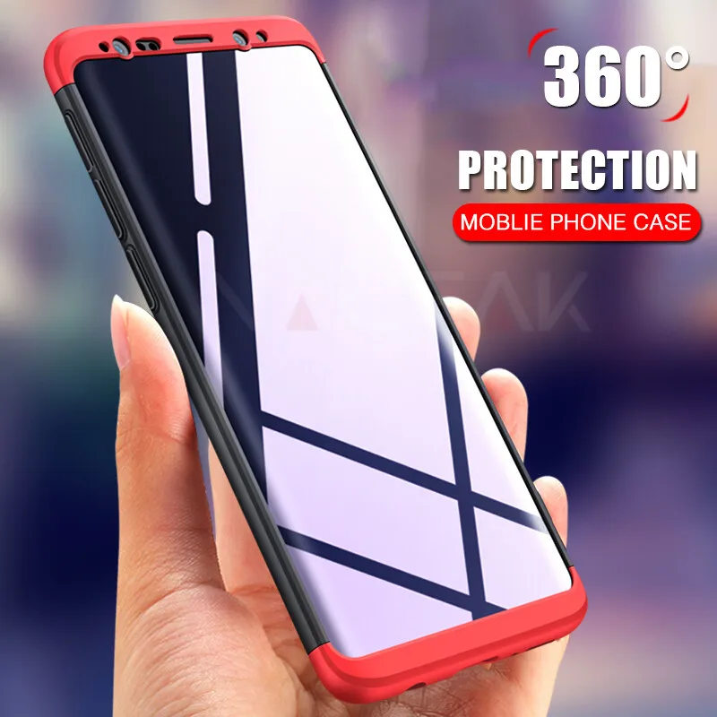 Роскошные 360 Полное покрытие чехол для телефона samsung Galaxy S9 S8 Plus Note 9 8 матовая