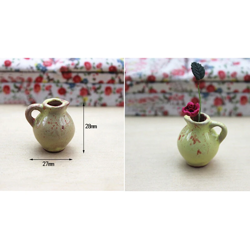

High Quality 1PCS Vase Pots Children Baby Gift Toy 1:12 Ceramic Dollhouse Mini Furniture Miniature Doll Accessories