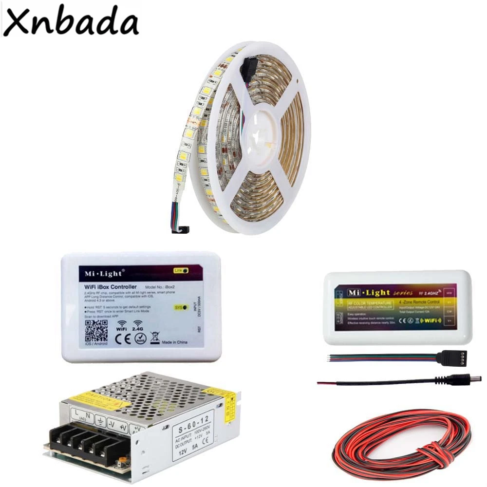 5 ~ 20 м Светодиодная лента SMD5050 цветовая температура гибкий свет DC12V Mi Light Wifi Ibox2