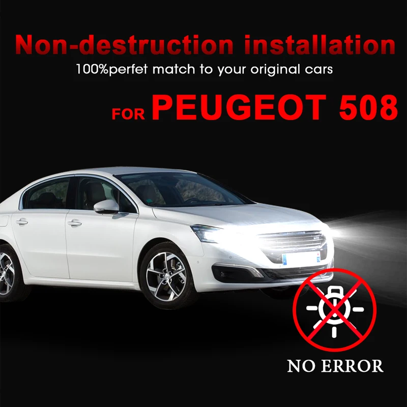 Автомобильные фары CARLitek h7 светодиодная лампа для Peugeot 508 6000 лм K со специальной