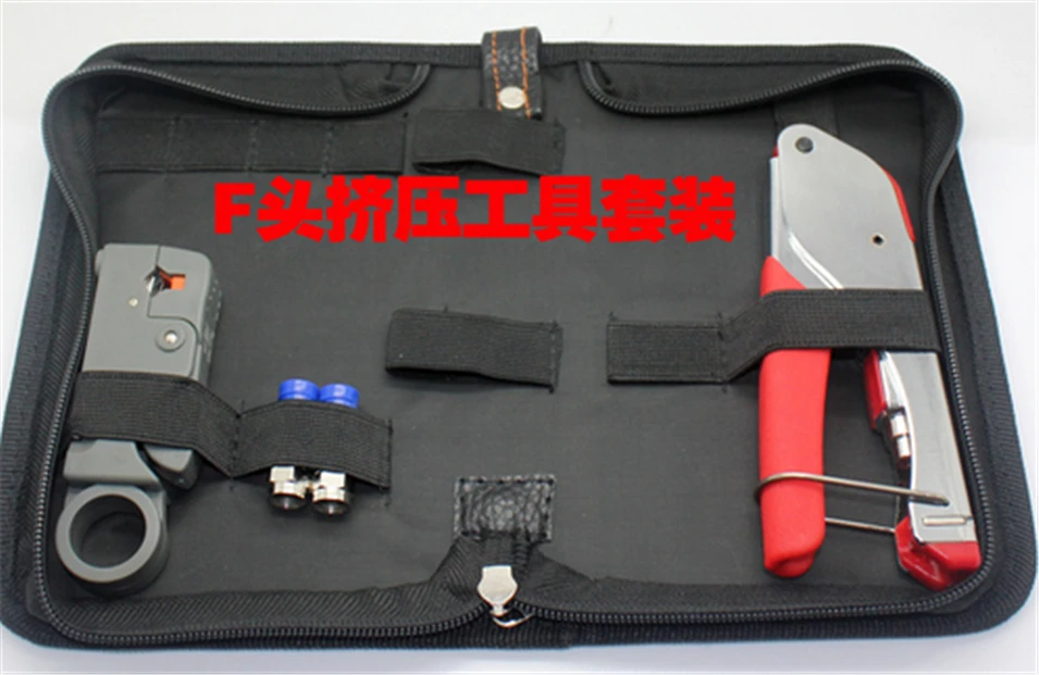 Cable Tape Crimping Set Wire Clamps Crimping Crimping Coaxial Cable F Crimping Pliers,