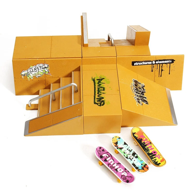 Скейт парк рампы части для Tech Deck Fingerboard Finger Board Ultimate Parks 92B детей игрушки Skateboards|skate