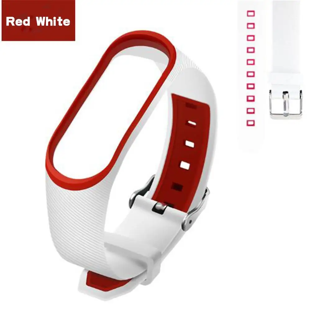 2019 новейший двойной цветной силиконовый сменный Браслет ремешок для часов mi Band 4 3
