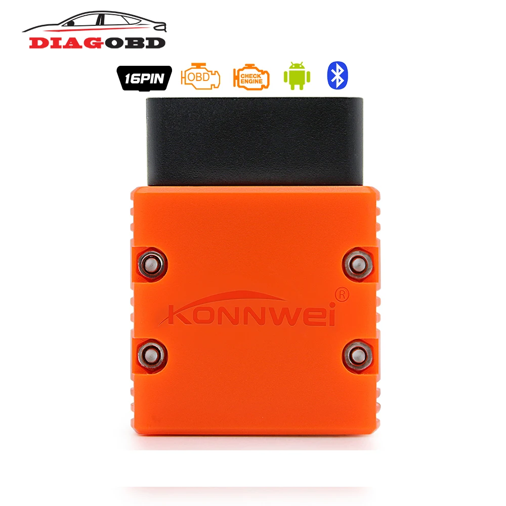 Konnwei KW902 ELM327 Bluetooth v1.5 PIC18F25K80 OBD2 Авто диагностического инструменты OBD-II сканер Car