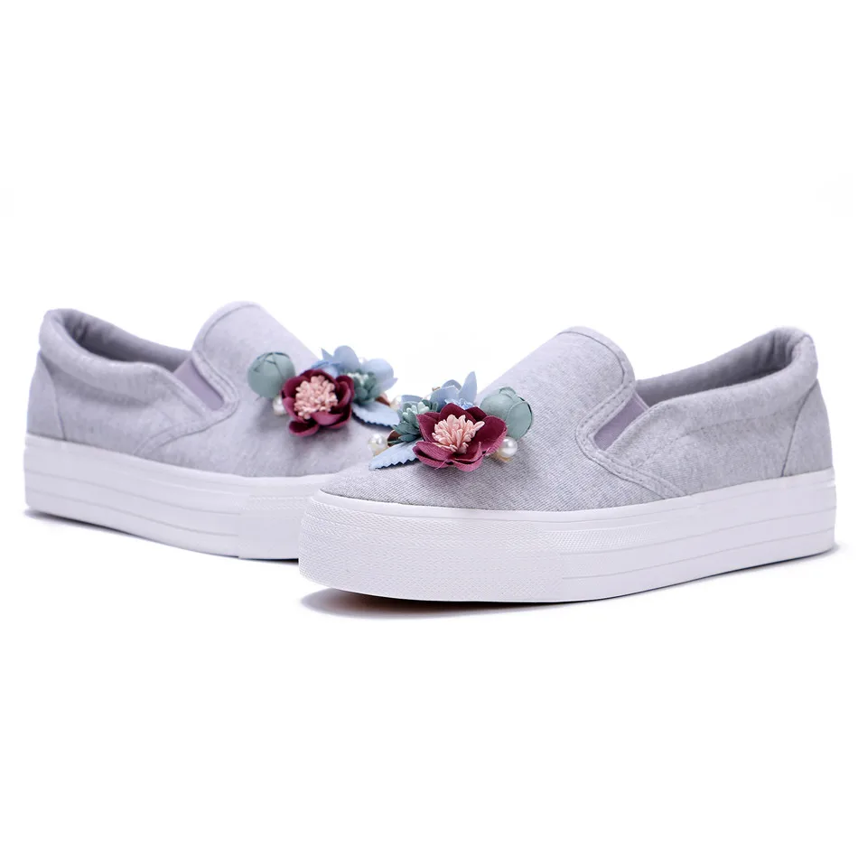 Fujin/Дизайнерская обувь с объемным цветком сезон весна-осень на платформе женские