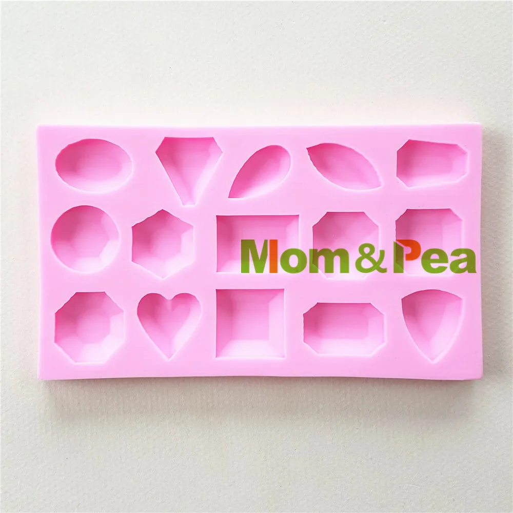1104 Бесплатная доставка Самоцветы Mom & Pea силиконовая форма для украшения торта 3D
