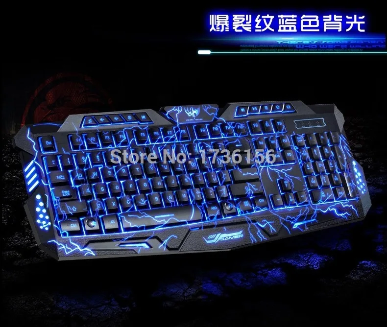 Английская версия Водонепроницаемая подсветка LED Pro игровая клавиатура M200 USB
