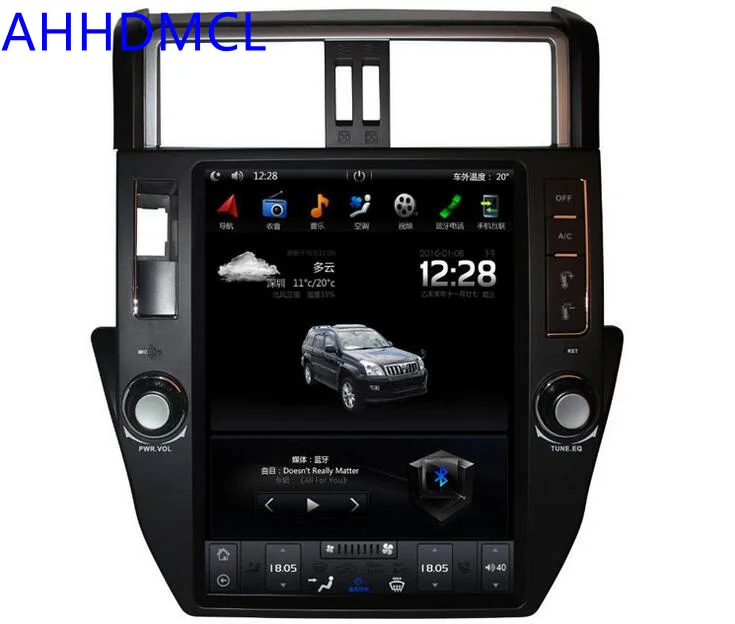 Автомобильный ПК PAD Tesla стиль мультимедийный плеер Android 7,1 gps для Land Cruiser Prado LC150 2010 2011 2012 2013