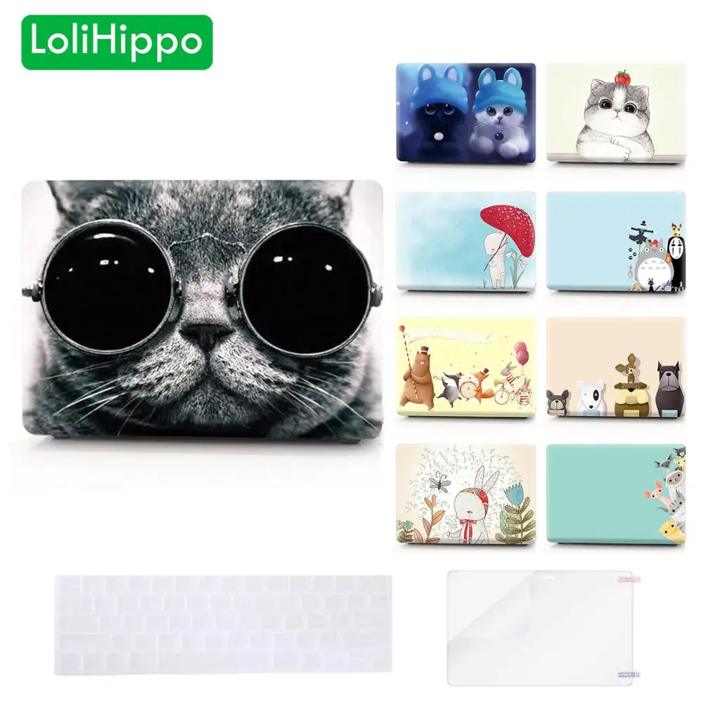 LoliHippo Cat серии защитный футляр для ноутбука Apple Macbook Air Pro A1707 A1990 11 13 15 дюймов чехол