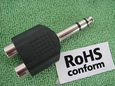 1/4 &quotTRS to RCA Женский стерео переходник для гитары педаль эффект выход 3 шт|trs rca|trs