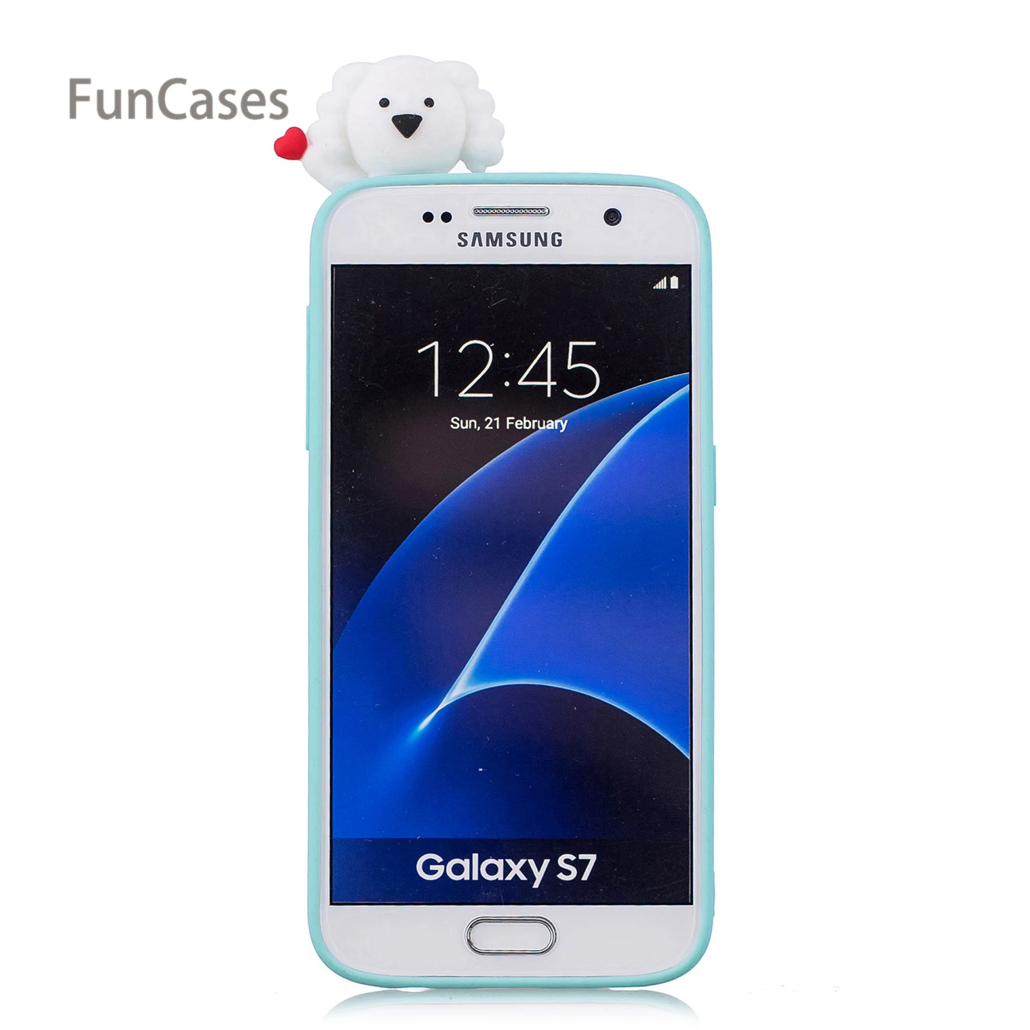 Симпатичные Единорог чехол для телефона СПС Carcasa samsung S7 край мягкий силиконовый
