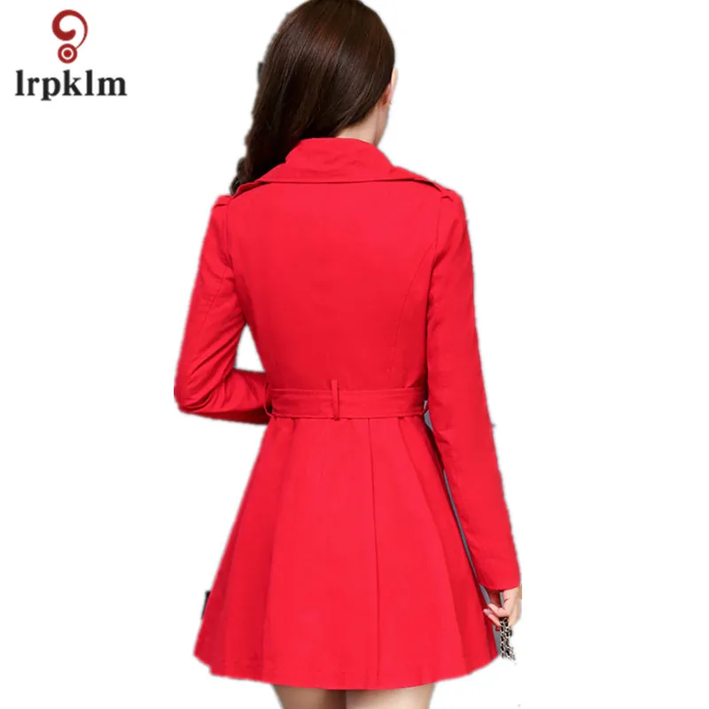 2017 High Quality Spring Autumn New Casual Womens Fashion Long Trench Coat Full Sleeve For Lady Plus Size XXXL Skirt Hem YY909 | Женская