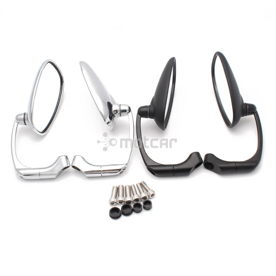 

Motorcycle 2colors Aluminum+Plastic Old School Rear View Side Mirrors Universal for Harley Chopper Cafe Racer Custom Mirrors