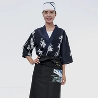 japanese restaurant uniforms sushi chef jackets unisex kimono workwear food service cook costume kitchen overalls tops