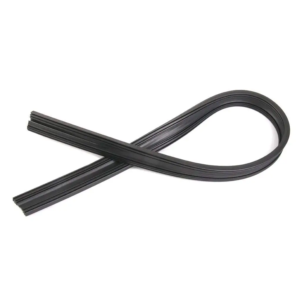 2Pcs 28'' 26'' 24'⟊r Bus Rubber Universal Bracketless Frameless Windshield Wiper Wash Blade Refill Replacement |