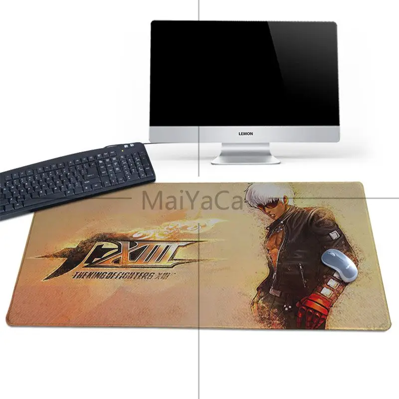 Lock Edge 30x90cm MaiYaCa Король бойцов клавиатуры резиновый коврик игровой коврик для мыши стол коврик для мыши клавиатуры коврик для мыши для подарка бойфренда - Цвет: Lock Edge 30x90cm