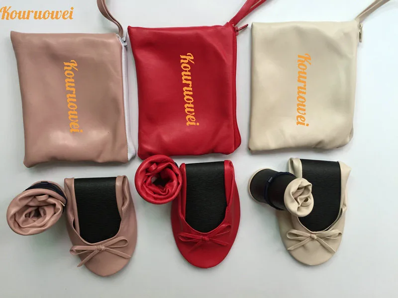 Бесплатная доставка! Индивидуальные Модные цветные балетки складывающиеся