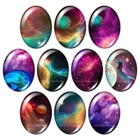 new out space planet earth 10pcs 13x18mm18x25mm30x40mm mixed oval photo glass cabochon demo flat back jewelry findings