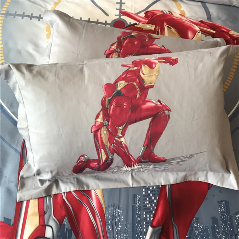 3D marvel Железный человек Квин-сайз стеганое одеяло размеры: комплект для обычной