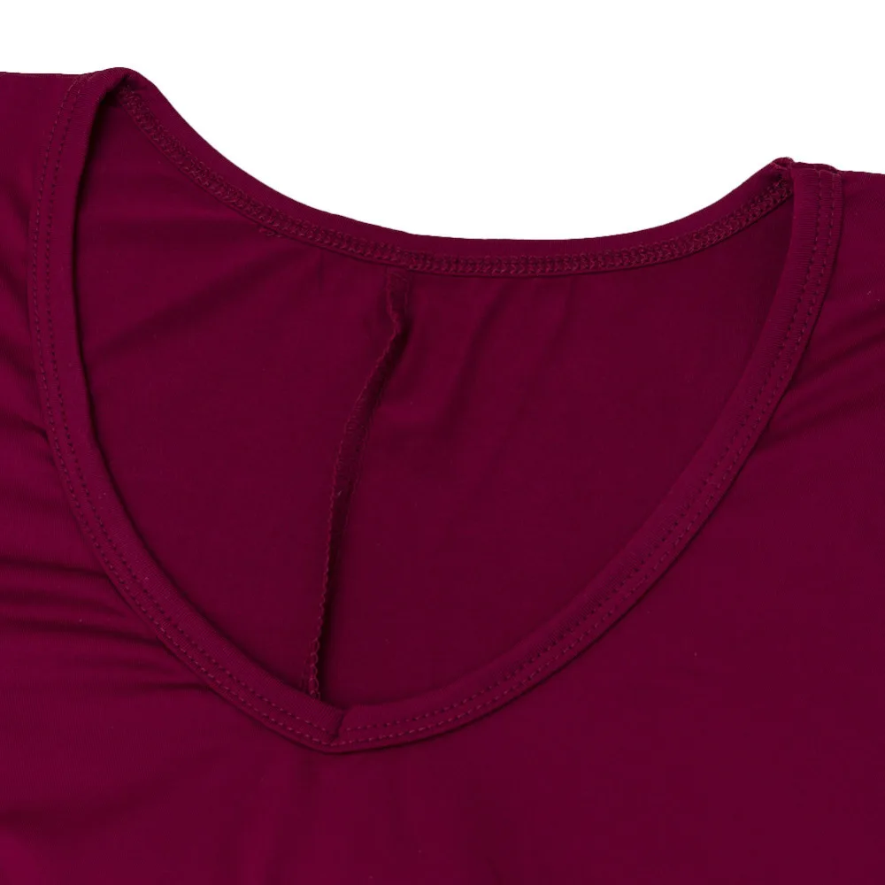 Зимние Модные 7 цветов! Футболка Для женщин с круглым вырезом свободные