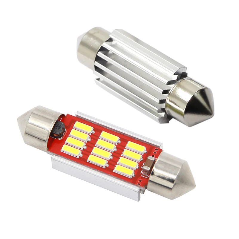 50 шт. фестон C5W CANBUS 31/36 мм 39/41 без ошибок 4014 12LED 10Smd Внутренняя купольная лампа