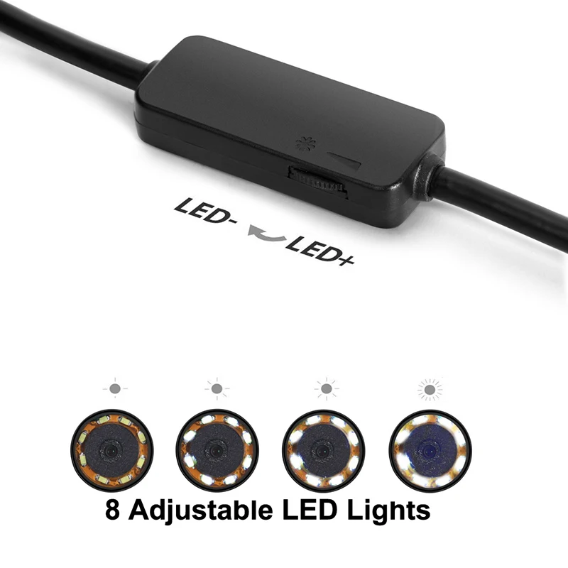Antscope HD720P 8 мм 2MP 1 м 8LED Жесткий гибкий Змеиный USB wifi Android IOS эндоскоп камера Iphone Borecope