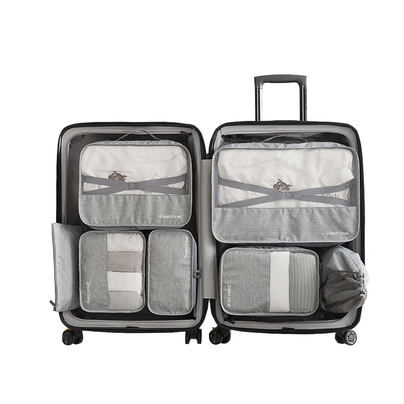 

7Pcs Waterproof Travel Storage Bags High Capacity Mesh Clothes Packing Cube Luggage Organizer Pouch Travel Accessories