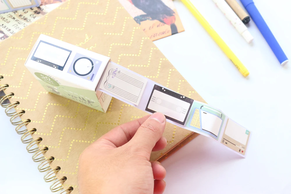 Domikee креативные Мультяшные декоративные DIY бумажные этикетки наклейки для дневника записные книжки винтажные кнопки журнал тег ленты Канцелярские